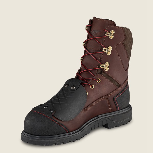 Safety Støvler Herre - Red Wing Brnr Xp - 8-Inch Waterproof Toe Metguard - Brune/Sort - WTILNR-910